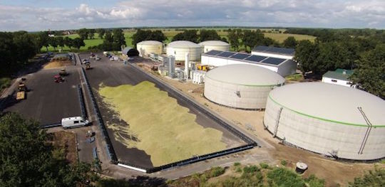 Unité de méthanisation avec injection de biométhane et cogénération à Pessin dans le Land de Brandenbourg, photo BayWa r.e.