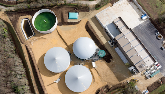 Vue aérienne de la centrale biométhane de Quimper, photo Pascal Léopold