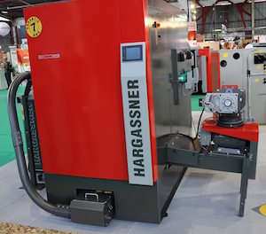 L'EcoHK 250-330kW sur le stand Hargassner à Limoges, photo HF