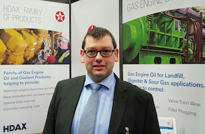 Emmanuel Trindade à Biogaz Europe 2016, photo Chevron Lubrifiants