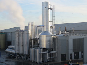 Installation de traitement des digestats liquides de l'usine Op de Beeck à Anvers, photo France Evaporation