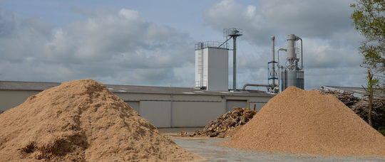 L'usine de granulation de bois de Trichet Environnement en Vendée, photo Frédéric Douard