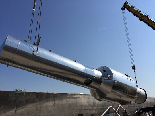 Montage de l'unité de traitement de Op de Beeck, photo France Evaporation