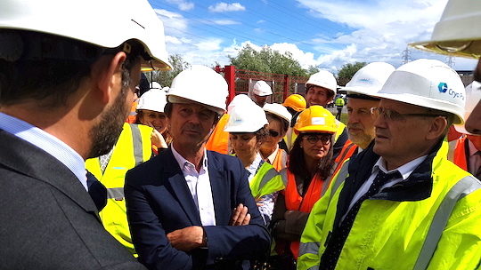 Visite d'Edouard Philippe et Nicolas Hulot à Valenton, photo Cryo Pur