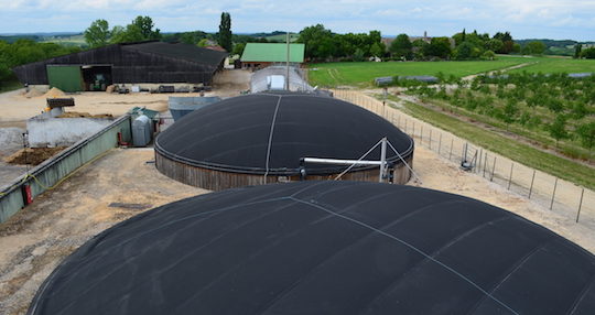 Vue de l'installation de Clottes Biogaz à Nojals & Clottes en Dordogne, photo Frédéric Douard