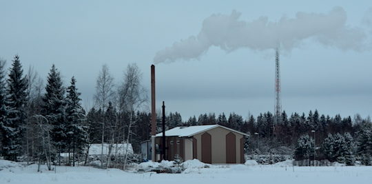 Chaufferie bois finlandaise dans la région de Vaasa, photo Frédéric Douard