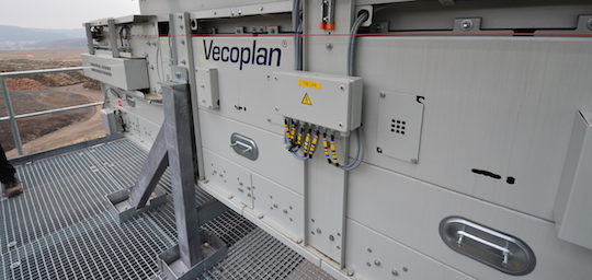 Convoyeur de combustible VECOPLAN pour l'alimentation de la chaudière BERTSCH, photo Frédéric Douard