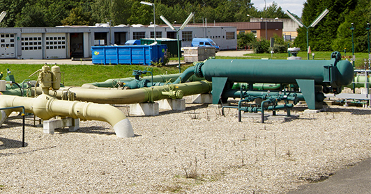 Stockage de méthane en cavités salines à Etrez dans le département de l'Ain, photo Storengy