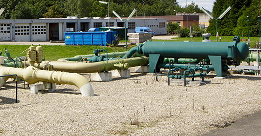 Stockage de méthane en cavités salines à Etrez dans le département de l'Ain, photo Storengy