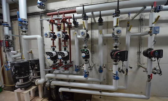 AHCS a réalisé pour l'Earl Ropert une installation hydraulique digne d'une belle chaufferie collective, photo Frédéric Douard