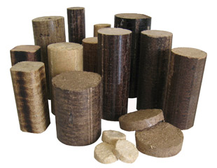 Assortiment de briquettes de presse à piston, photo Di Piu