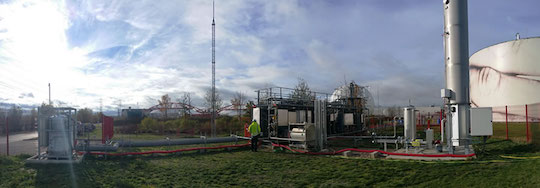 Cryo Pur en opération sur le site du SIAAP à Valenton, photo Cryo Pur