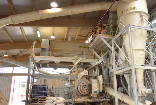 La ligne de granulation PROMILL chez Désia 25, photo Frédéric Douard