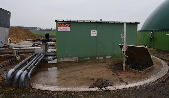 La préfosse d'hydrolyse des intrants, photo Frédéric Douard