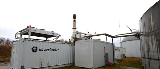 Le module de cogénération GE Jenbacher de 500 kWé à Parndorf, photo Frédéric Douard