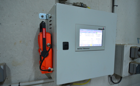Le terminal d'analyse de biogaz Multitec® BioControl de chez SEWERIN, photo Frédéric Douard