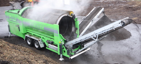 Calibrer la biomasse avec le crible mobile à tambour Neuenhauser