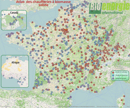 L’atlas des 1000 plus grandes chaufferies à biomasse de la Francophonie