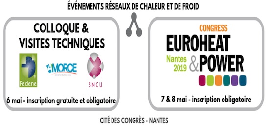 6 au 8 mai 2019 à Nantes, conférences sur les réseaux de chaleur et de froid
