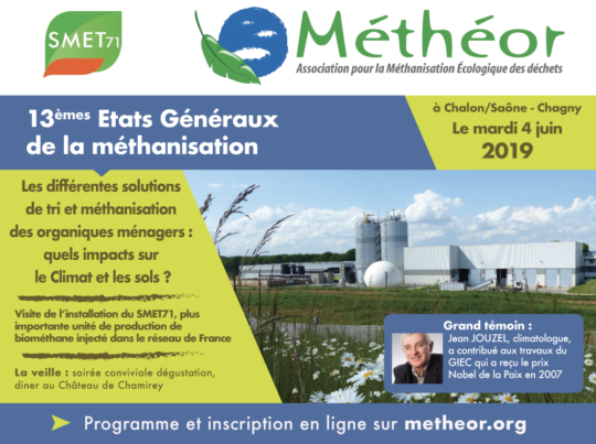 Treizièmes Etats Généraux de la méthanisation le 4 juin 2019