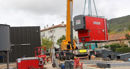 Les deux chaudières à bois Uniconfort de 1 et 2 MW sont arrivées à Saint-Affrique