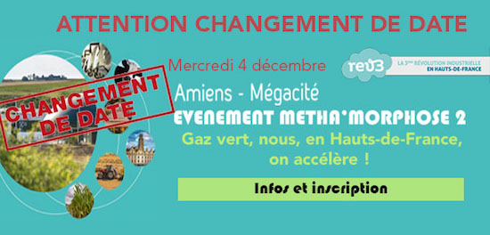 Métha’morphose, le biométhane injecté, le 4 décembre 2019 à Amiens