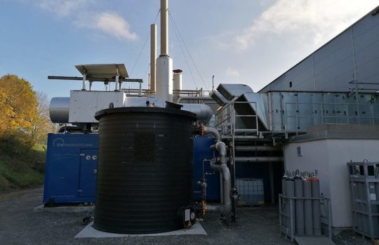 ETW installe deux moteurs de cogénération biogaz avec catalyseur SCR