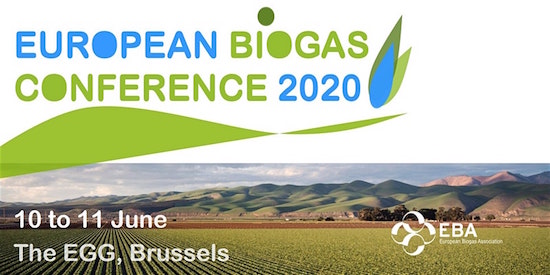 10 et 11 juin 2020, conférence européenne du biogaz à Bruxelles