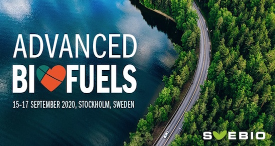 15–17 septembre 2020 à Stockholm, conférence sur les biocarburants avancés