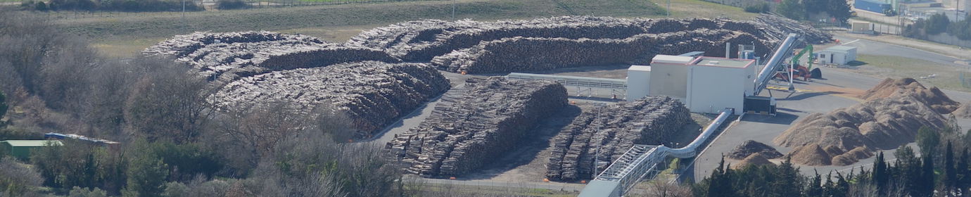 Parc à bois de la centrale biomasse de Gardanne, photo Frédéric Douard