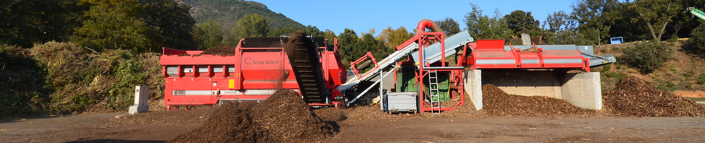 Chaine de broyage et calibrage de déchets verts Terra Select, photo Frédéric Douard