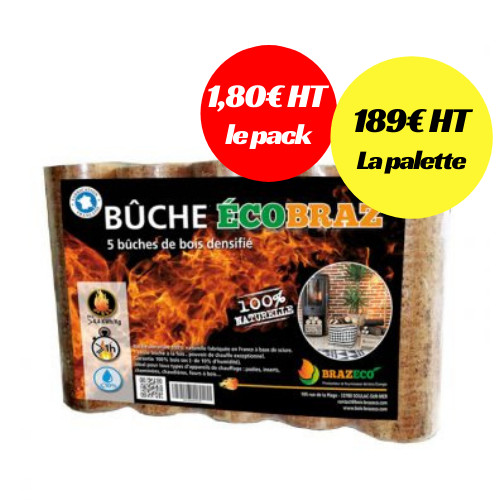 Pack de 5 buches densifiées jour