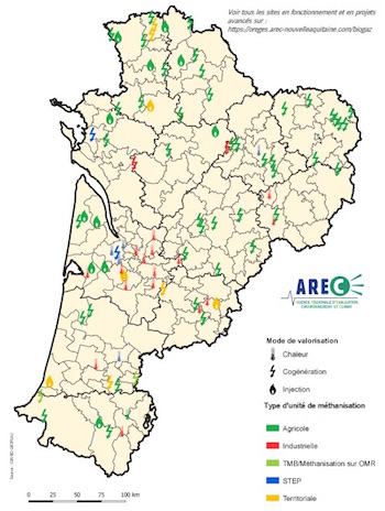 Où en est la méthanisation en Nouvelle-Aquitaine en 2021 ?