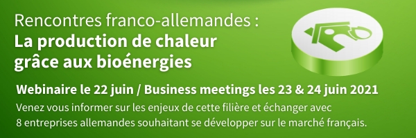 Encore une dizaine de jours pour vous inscrire aux e-rencontres franco-allemandes sur la production de chaleur grâce aux bioénergies – des 22, 23 & 24 juin 2021