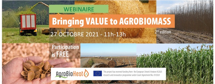 27 octobre 2021, webinaire européen sur la valorisation des agrocombustibles