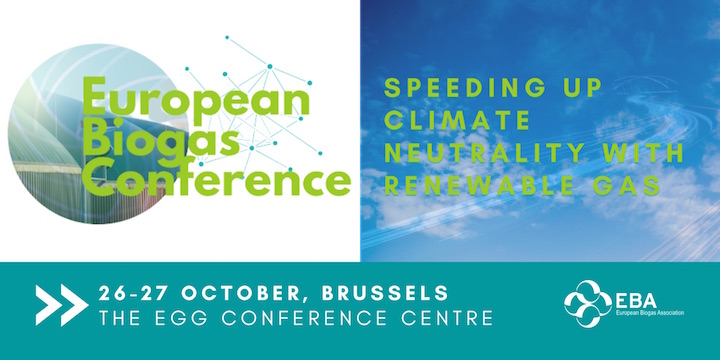 Conférence européenne du biogaz les 26 & 27 octobre 2021 à Bruxelles