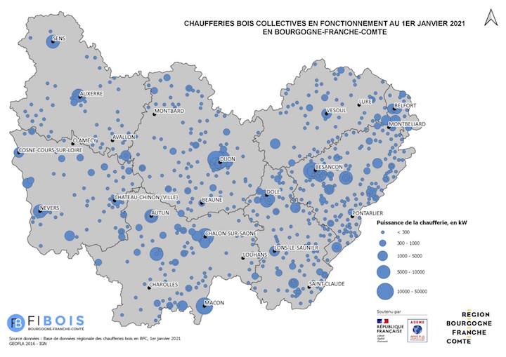 1000 chaufferies automatiques au bois en fonctionnement en Bourgogne-Franche-Comté