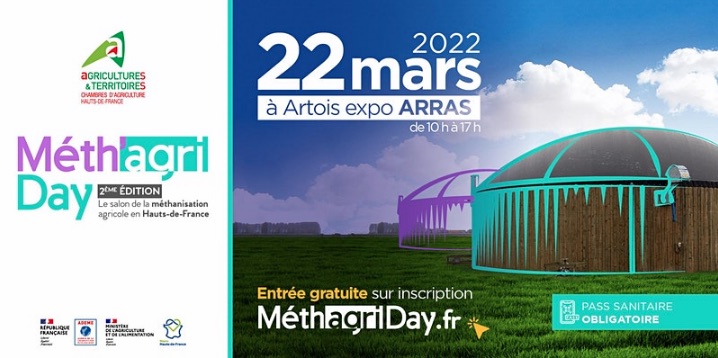 Salon de la méthanisation agricole en Hauts-de-France le 22 mars 2022 à Arras