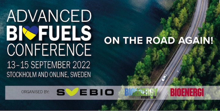 13-15 septembre 2021, conférence sur les biocarburants avancés à Stockholm