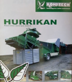 Aéro-séparateur de biomasse mobile Hurrikan Komptech d’occasion à vendre