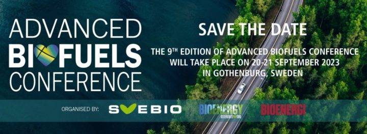 20-21 septembre 2023, neuvième conférence sur les biocarburants avancés à Göteborg