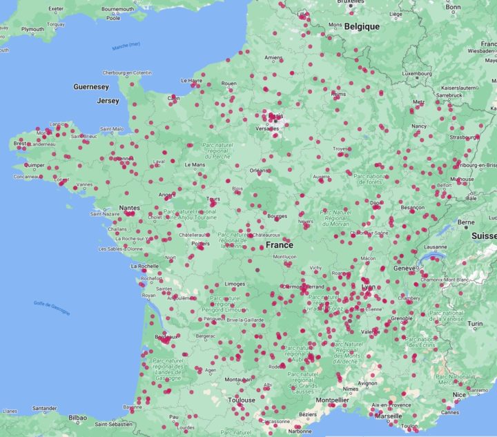 Découvrir la carte de plus de 800 chaufferies biomasse Compte.R