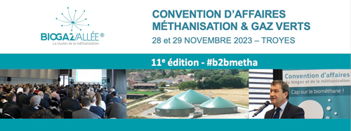 11e édition de la Convention d’Affaires de la Méthanisation et des Gaz Verts