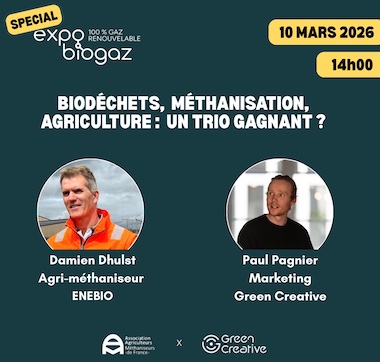 10 mars 2026 à Expobiogaz : biodéchets, méthanisation, agriculture,  un trio gagnant ?